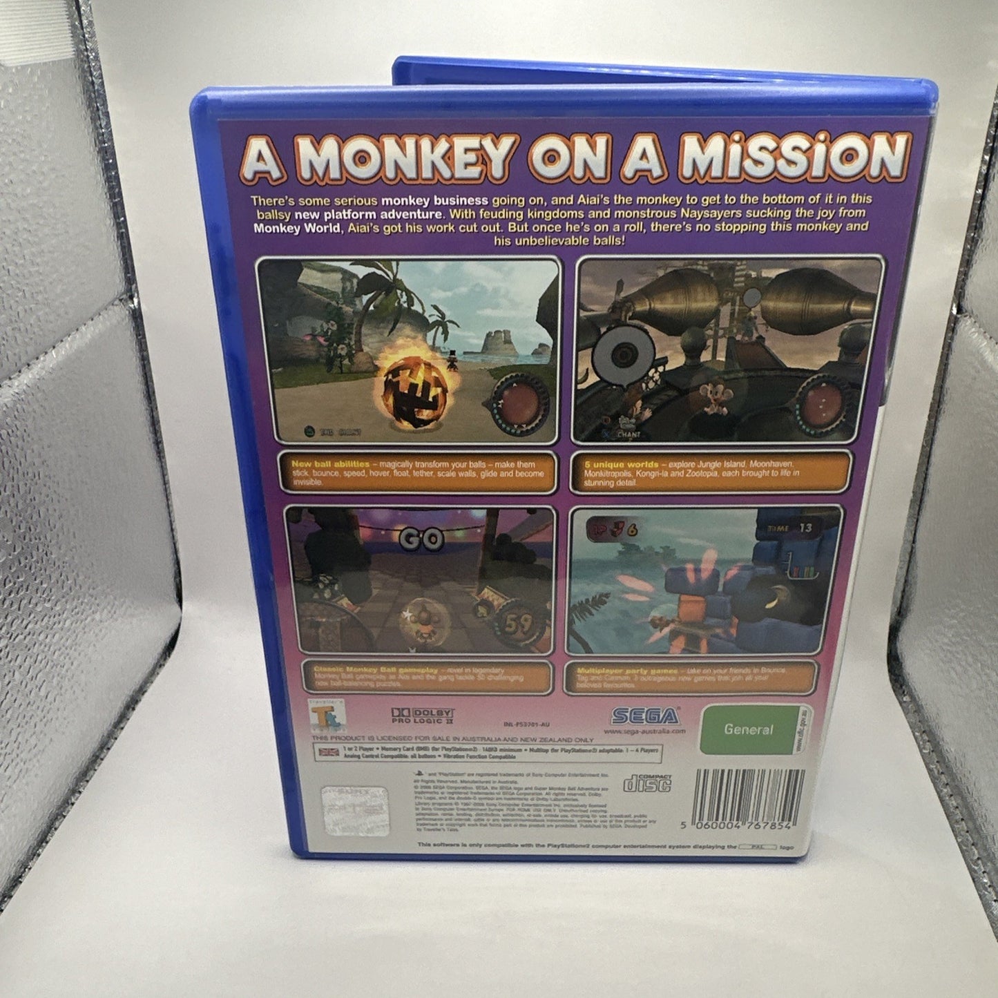 Super Monkey Ball Adventure • PlayStation 2 PS2 Game + Manual (2006) PAL • SEGA