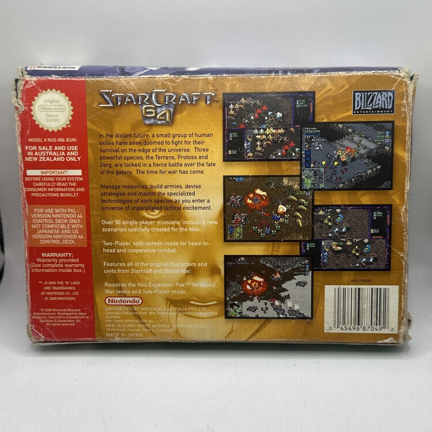 StarCraft 64 • Nintendo 64 N64 Game + Manual (2000) Boxed Complete + Box AUS PAL
