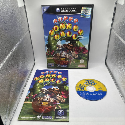 Super Monkey Ball • Nintendo GameCube Game + Manual (2001) PAL • SEGA