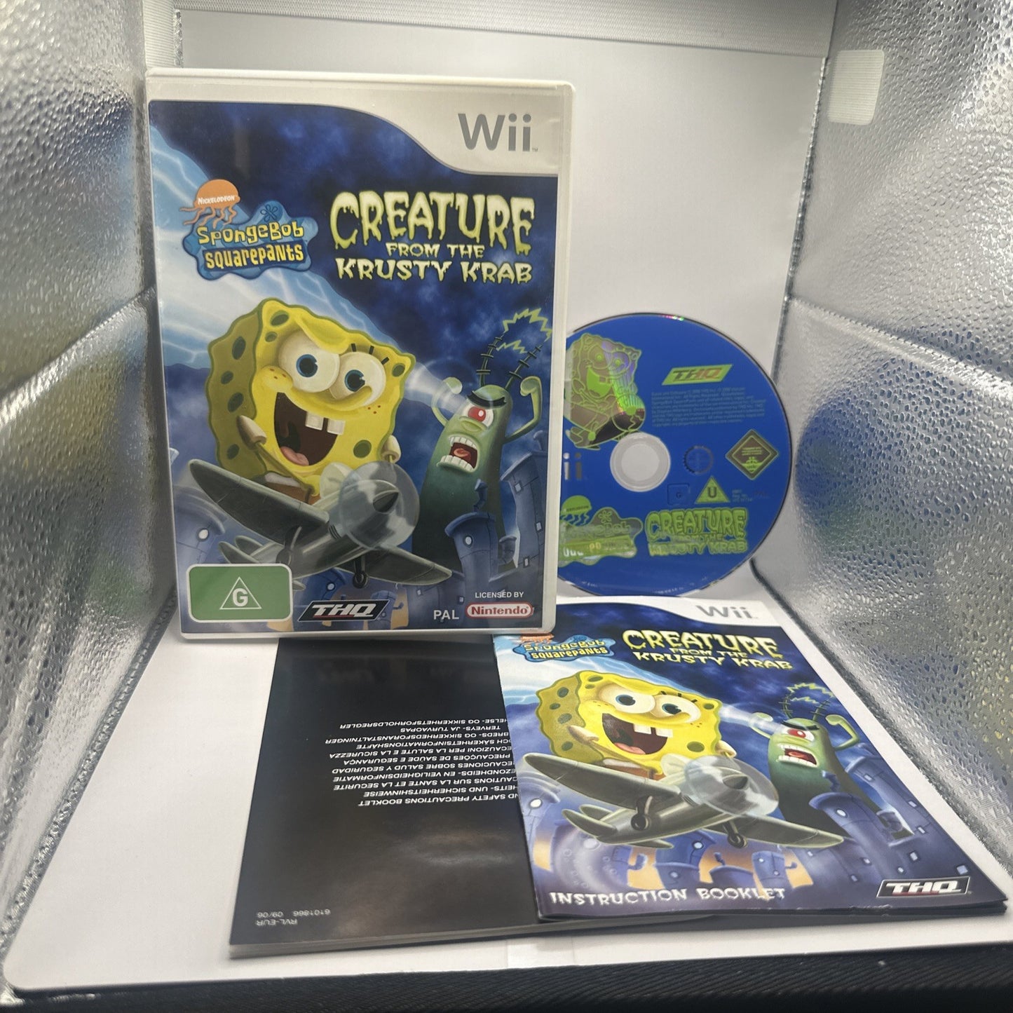 Spongebob Squarepants Creature From The Krusty Krab • Nintendo Wii + Manual PAL
