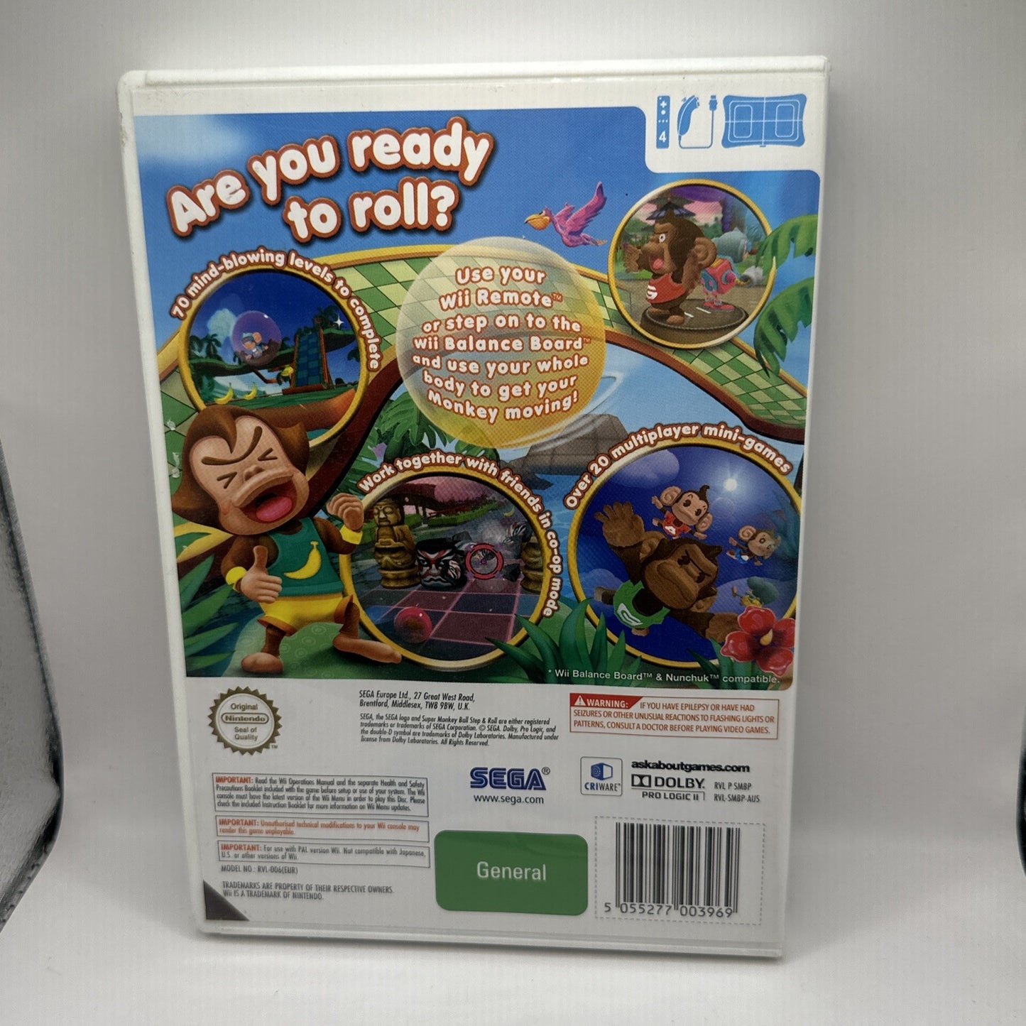 Super Monkey Ball: Step & Roll • Nintendo Wii Game + Manual (2010) PAL AUS • CIB