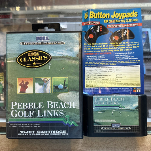 Pebble Beach Golf Links • SEGA Mega Drive Game (1994) Boxed