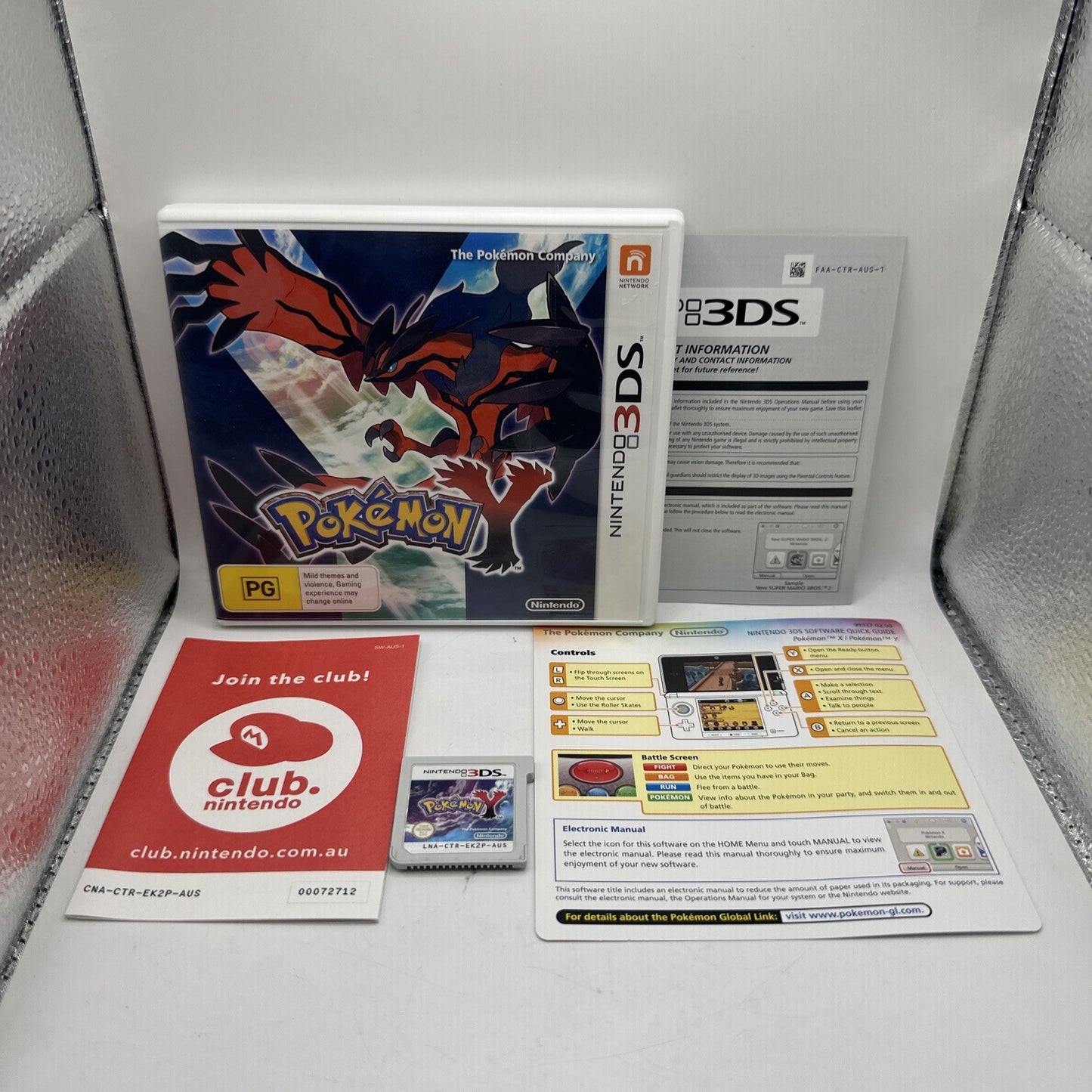 Pokémon Y • Nintendo 3DS Game (2013) PAL AUS • Complete CIB • Tested