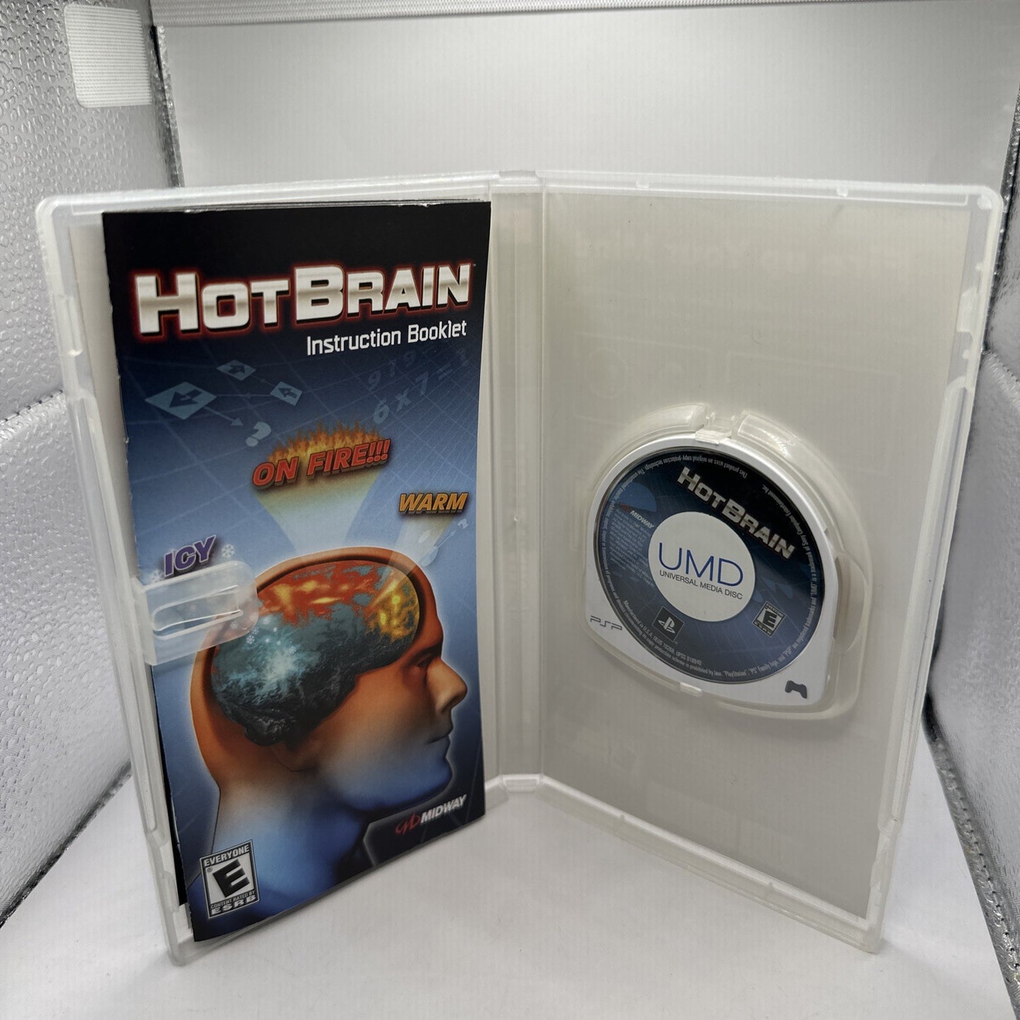 Hot Brain Fun • Sony PlayStation Portable PSP Game + Manual (2007) Midway Puzzle