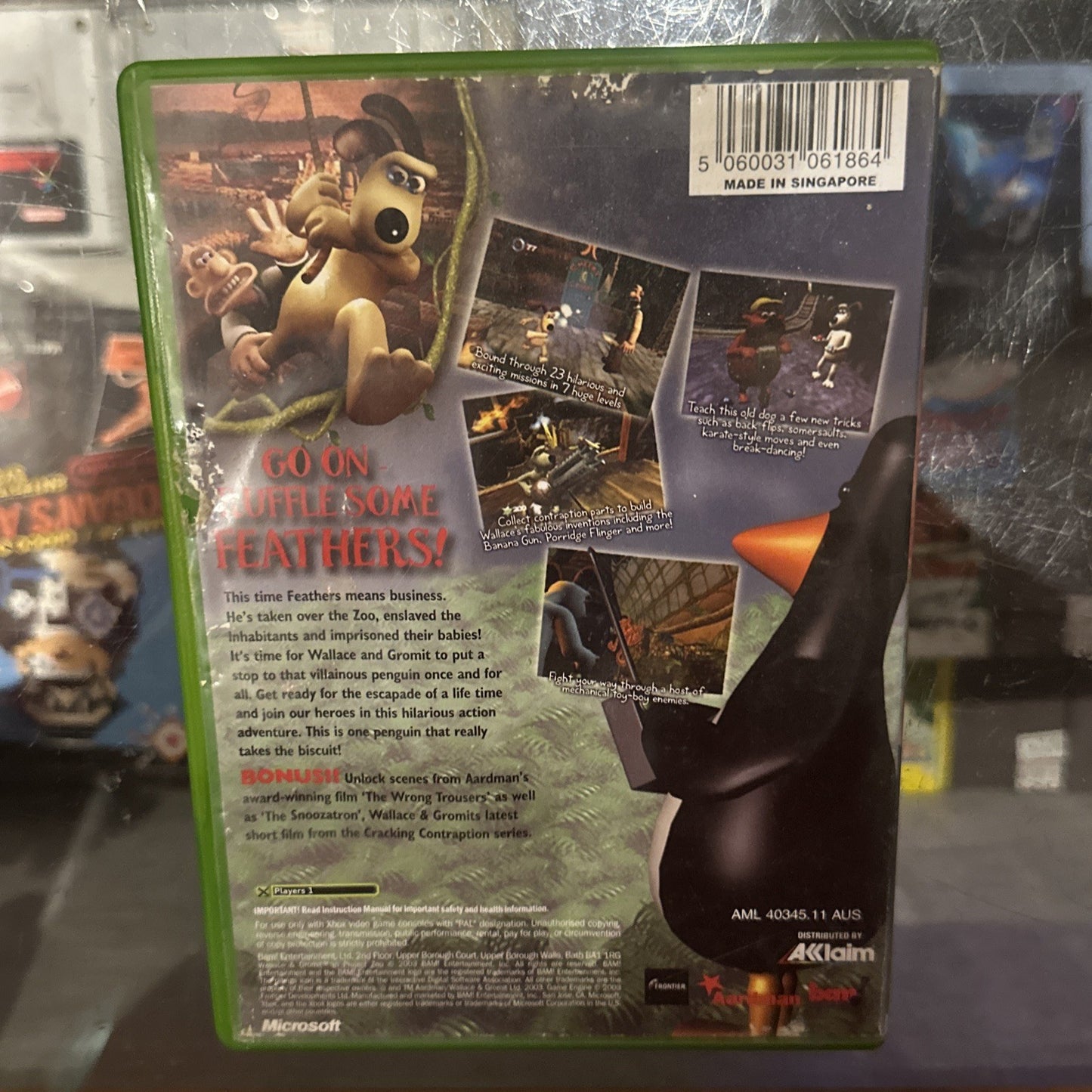 Wallace and Gromit In Project Zoo • Xbox Original Game + Manual (2003) PAL AUS
