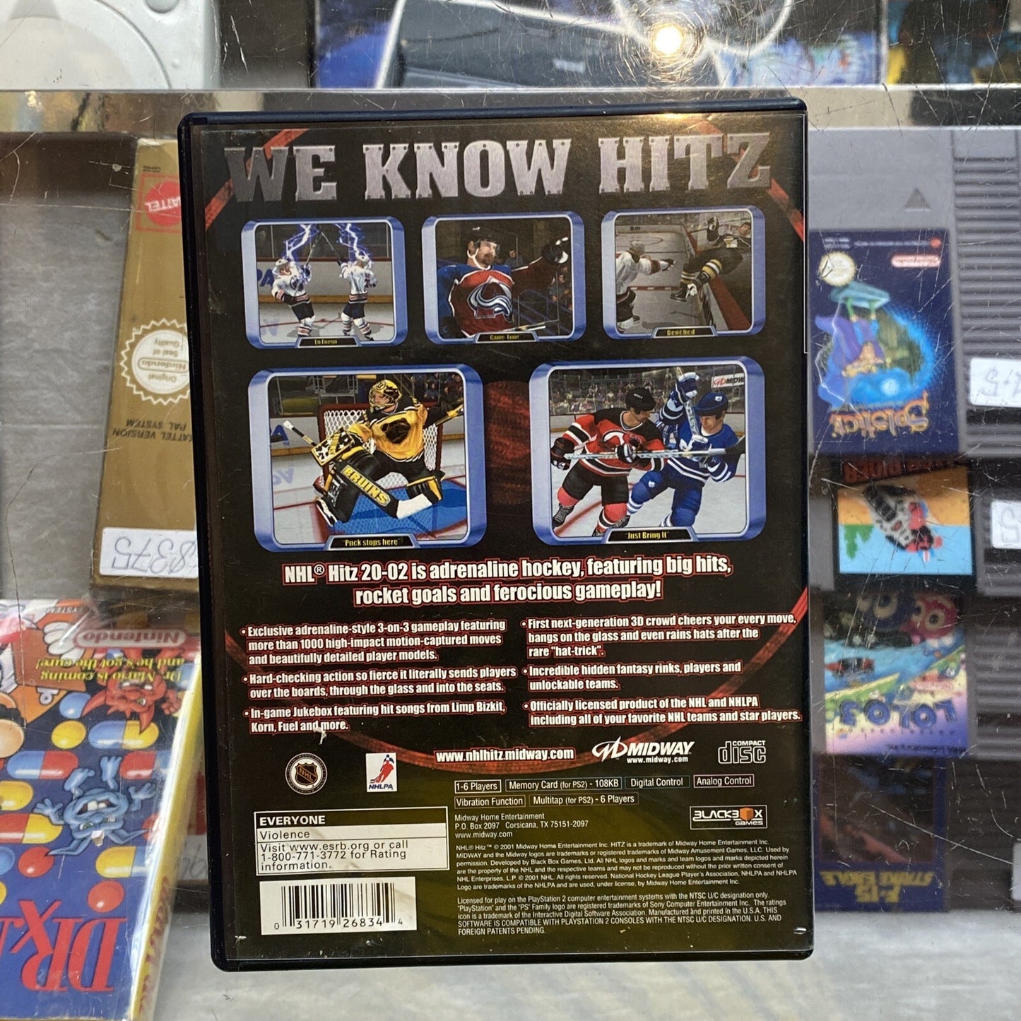 NHL Hitz 2002 PlayStation 2 Game + Manual PS2 Ice Hockey Games 02 NTSC-U/C 2001