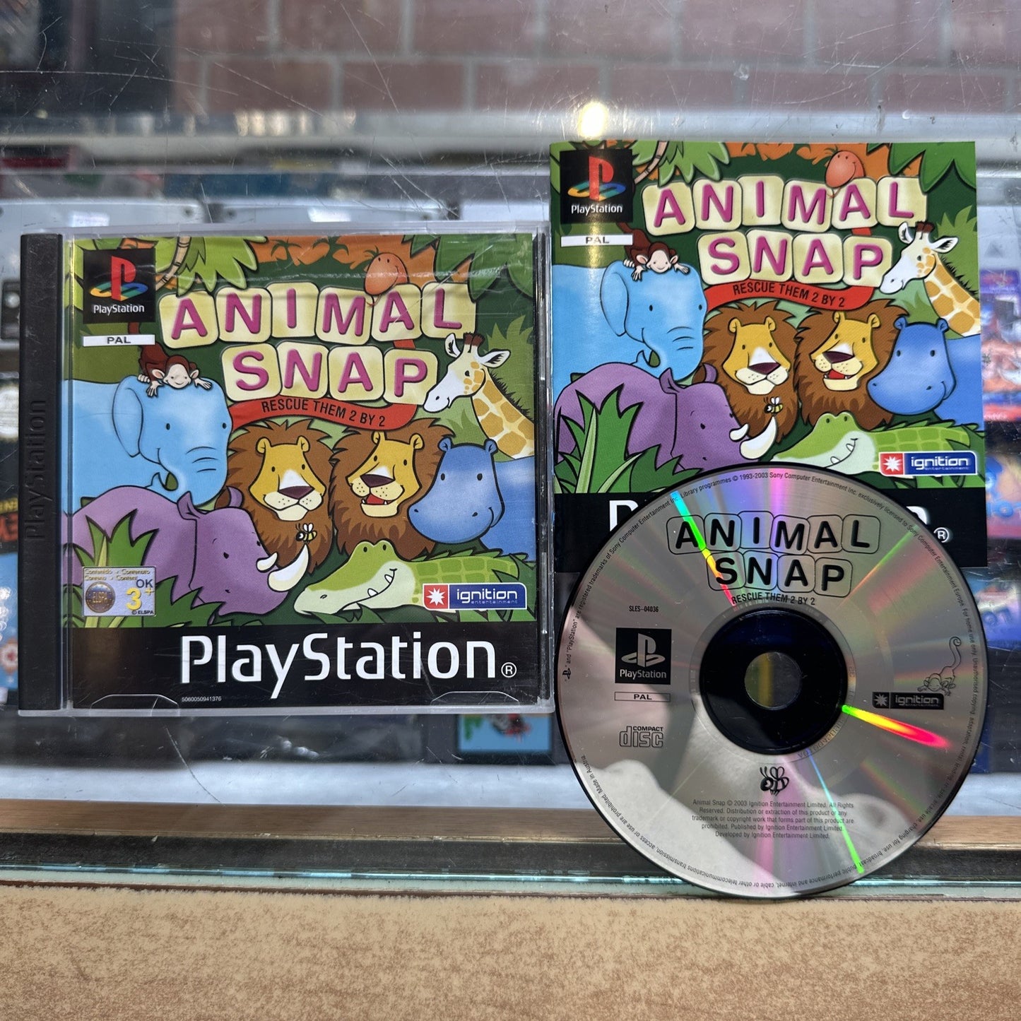 Animal Snap • Sony PlayStation 1 PS1 Game + Manual (2003) PAL • Complete • RARE!