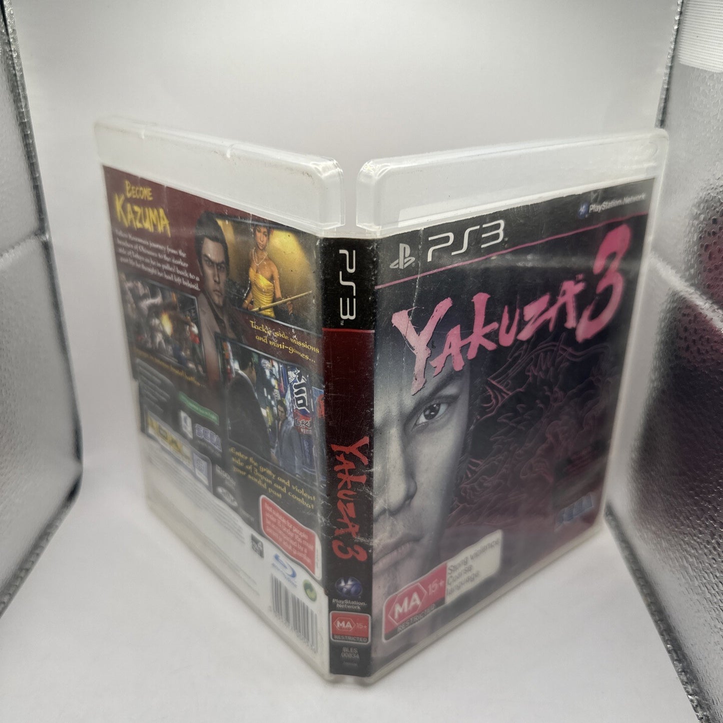 Yakuza 3 • Playstation 3 PS3 Game + Manual (2010) SEGA • Complete • Cover Damage
