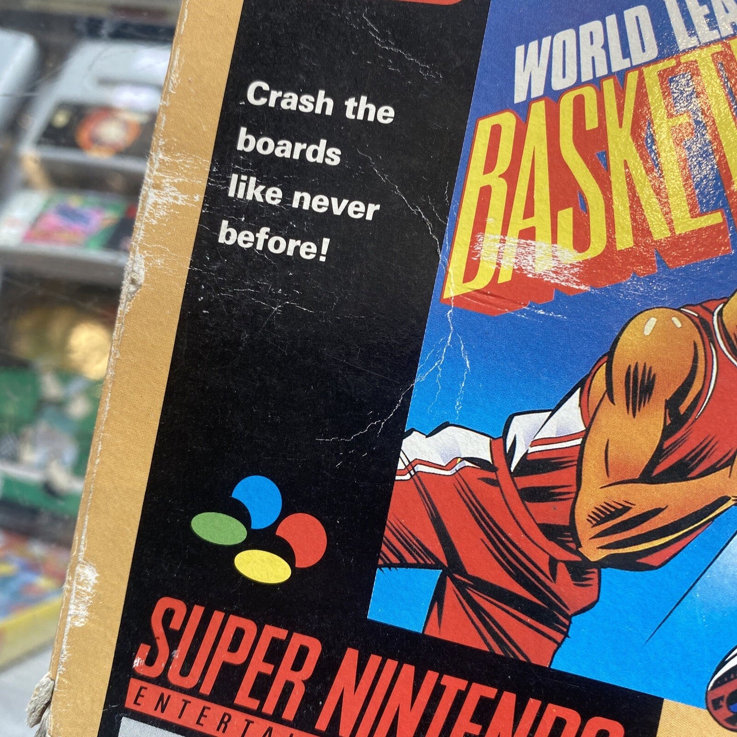 World League Basketball Super Nintendo Game In Box (1992) PAL Mattel SNES Boxed