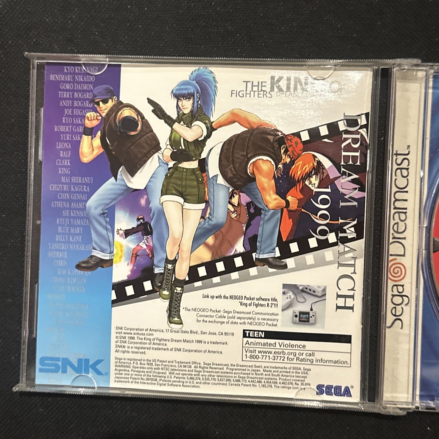 The King of Fighters: Dream Match 1999 • Sega Dreamcast Game • NTSC-U • Complete