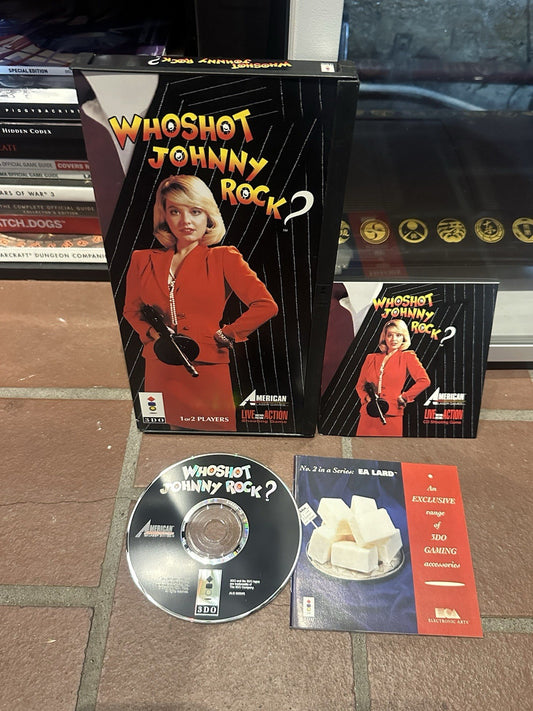 Who Shot Johnny Rock? • Panasonic 3DO Game + Manual CIB Long Box Complete Boxed