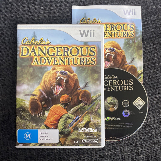 Cabela’s Dangerous Adventures Nintendo Wii Game • Complete (2008) Hunting Games