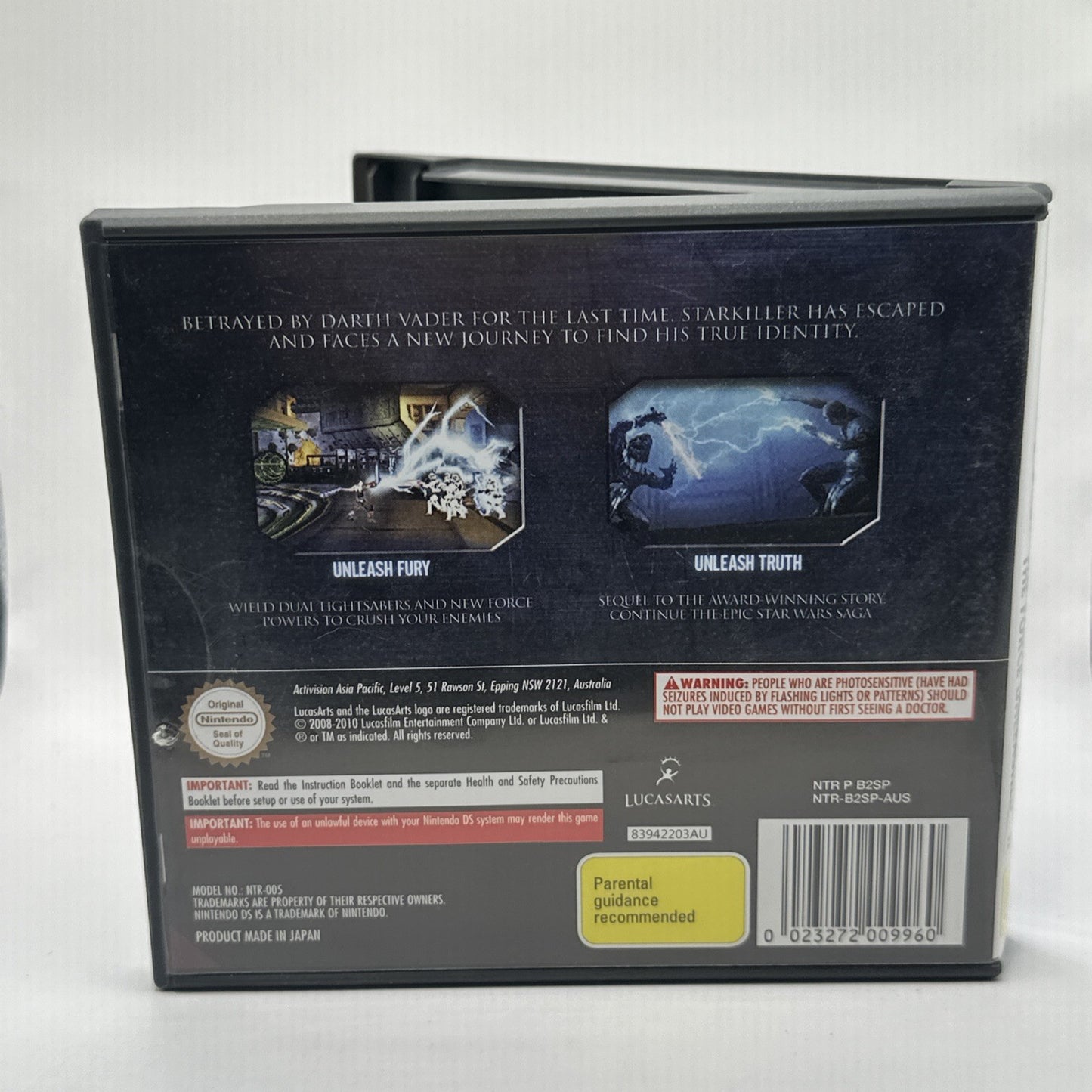 Star Wars: The Force Unleashed 2 II • Nintendo DS Game + Manual (2010) AUS