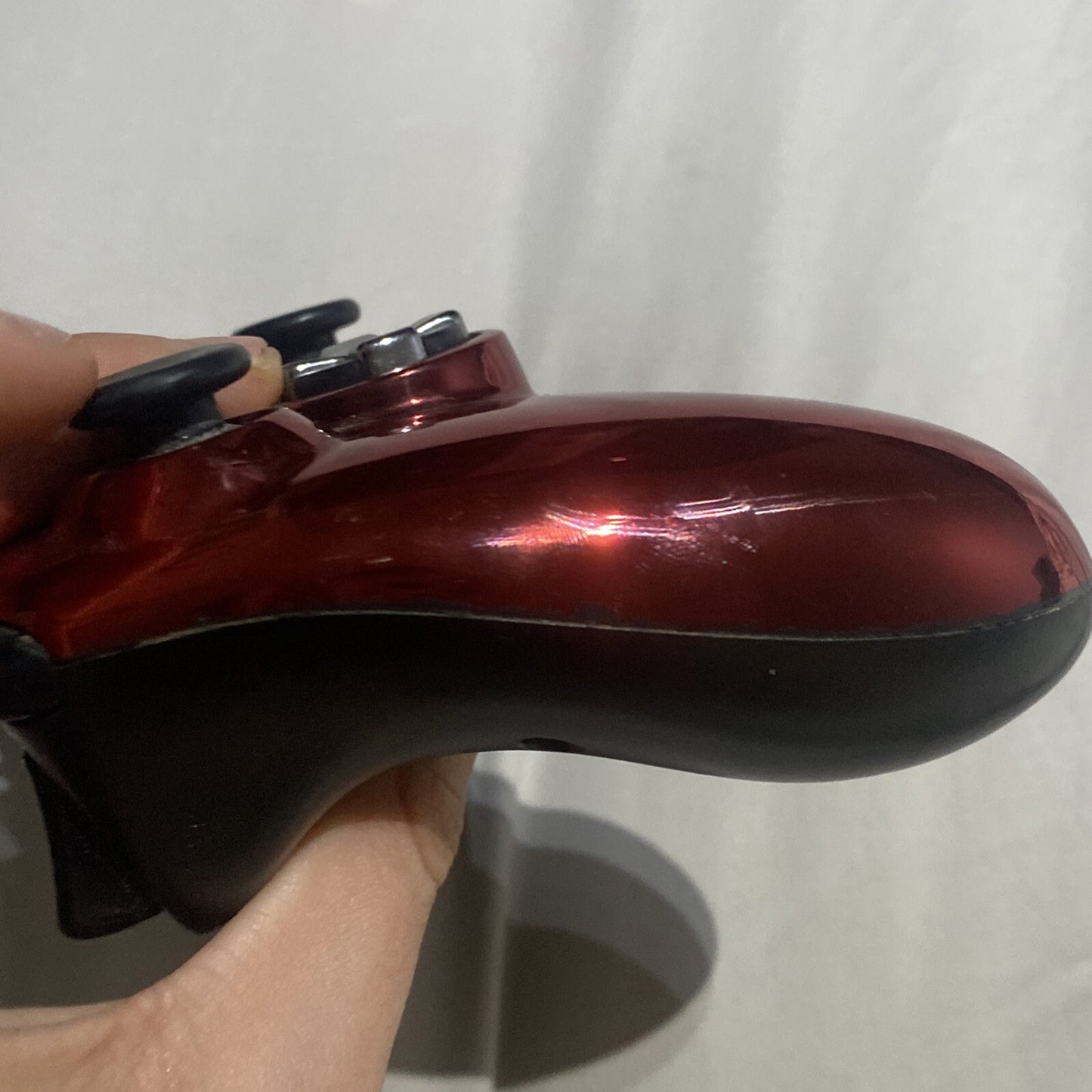 Microsoft Xbox 360 Red Chrome Controller *TESTED/WORKING!* Metallic • GENUINE!