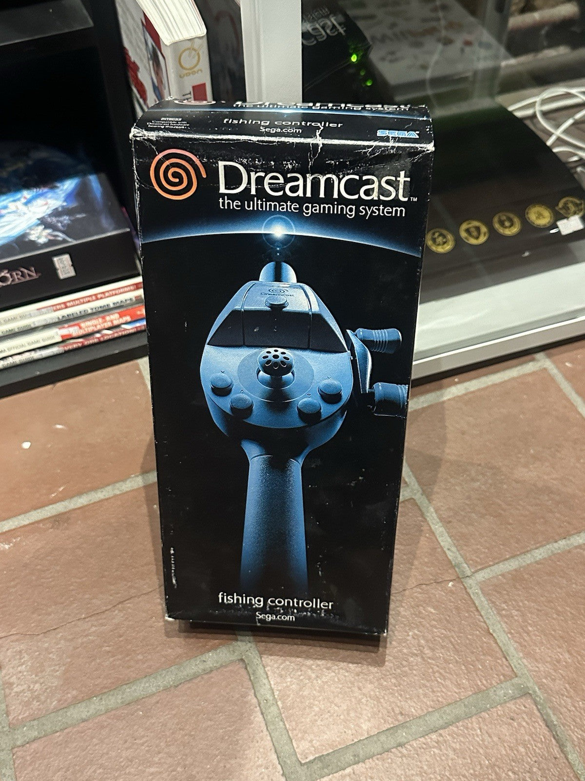 Sega Dreamcast Fishing Rod Controller + Box & Manual HKT-7800 USA Boxed Complete