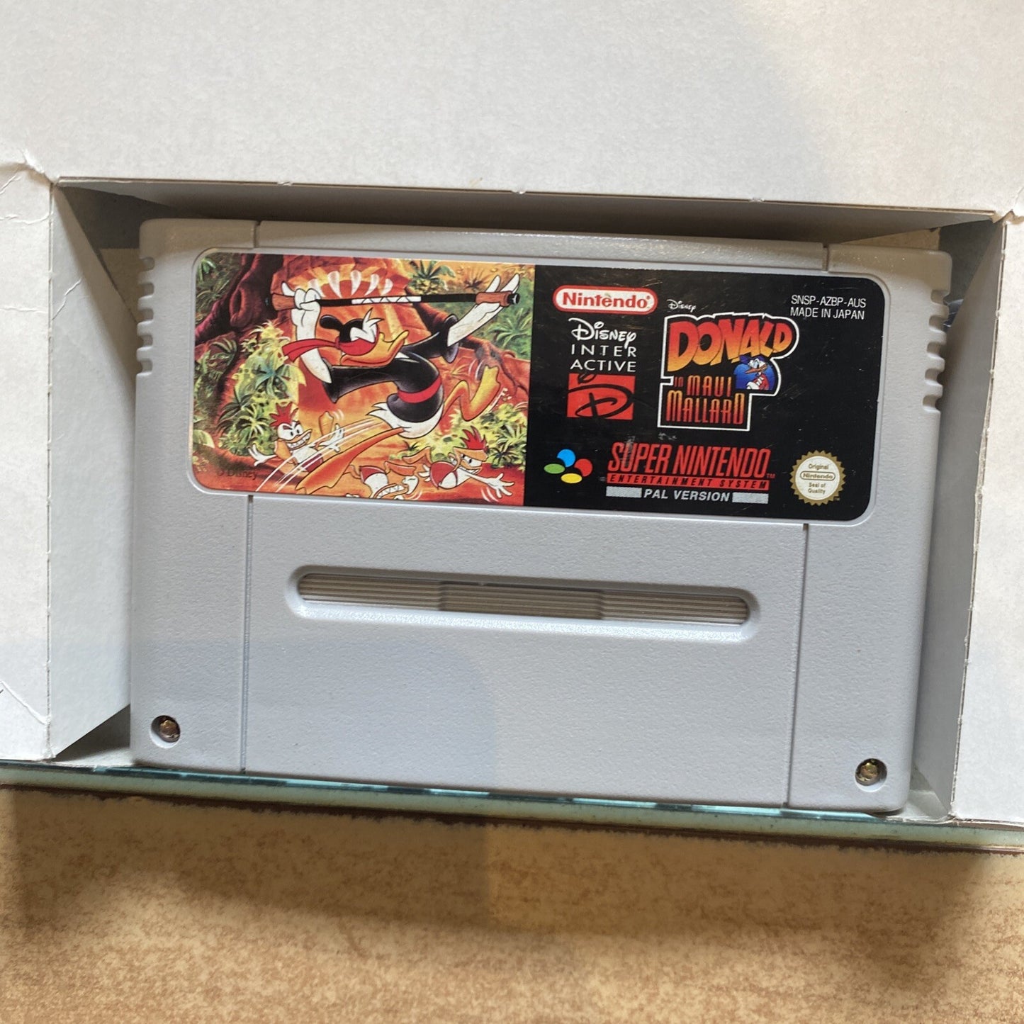 Donald In Maui Mallard Super Nintendo SNES Game In Box + Manual PAL AUS • Boxed