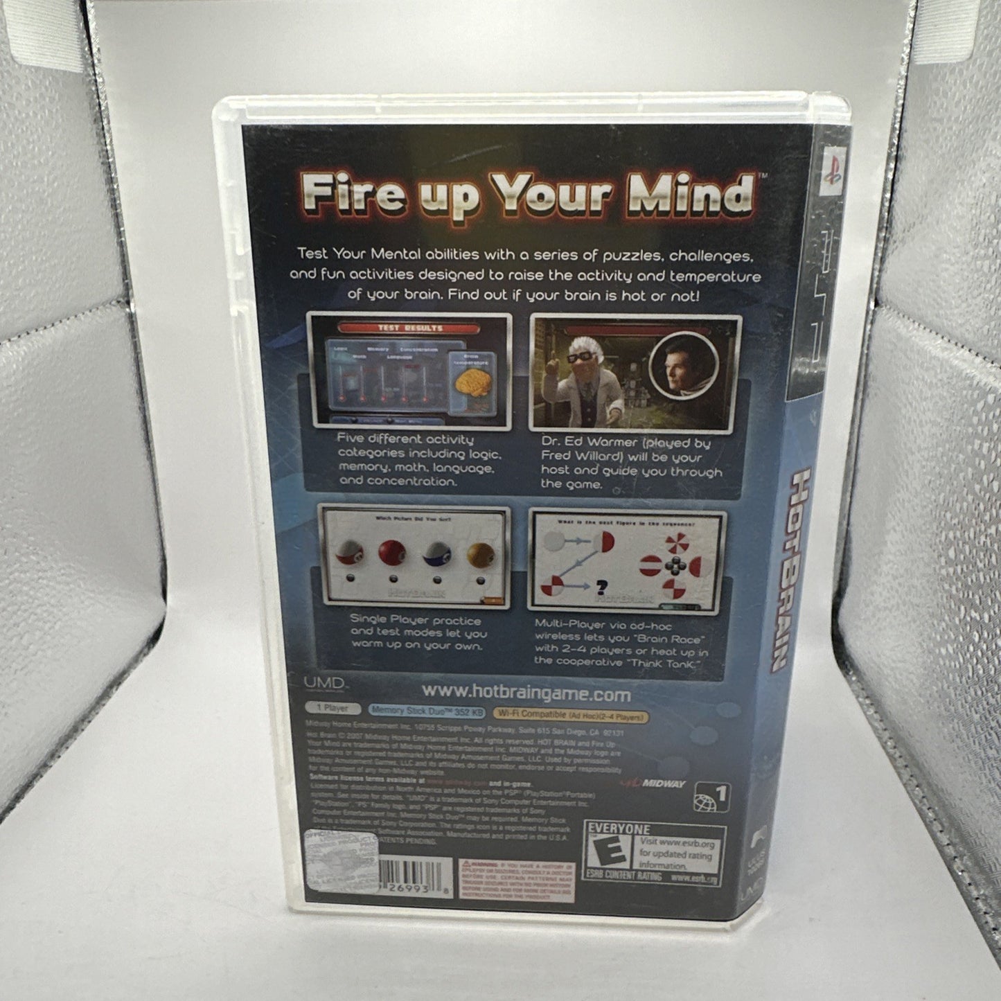 Hot Brain Fun • Sony PlayStation Portable PSP Game + Manual (2007) Midway Puzzle