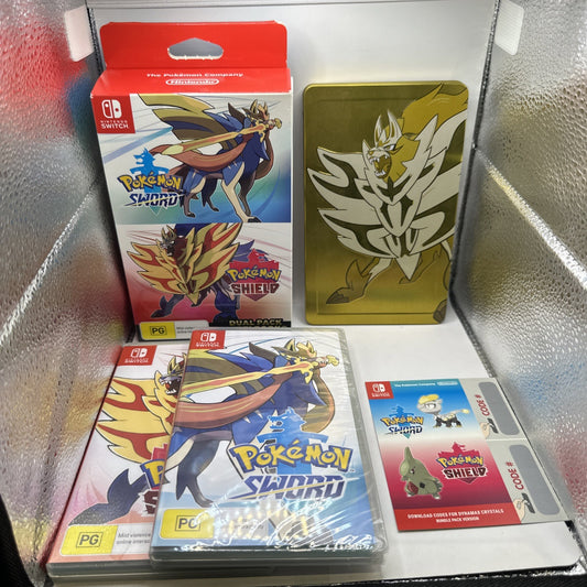 Pokémon Sword And Shield Dual Pack Steelbook Edition • Nintendo Switch • AUS