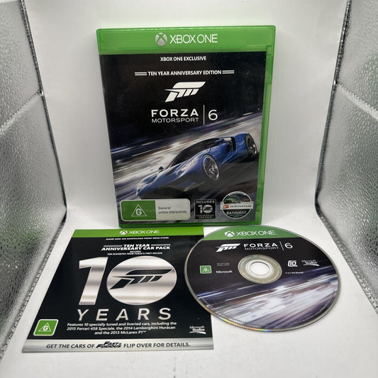 FORZA MOTORSPORT 6 • Xbox One Game (2015) Complete • PAL AUS • Complete