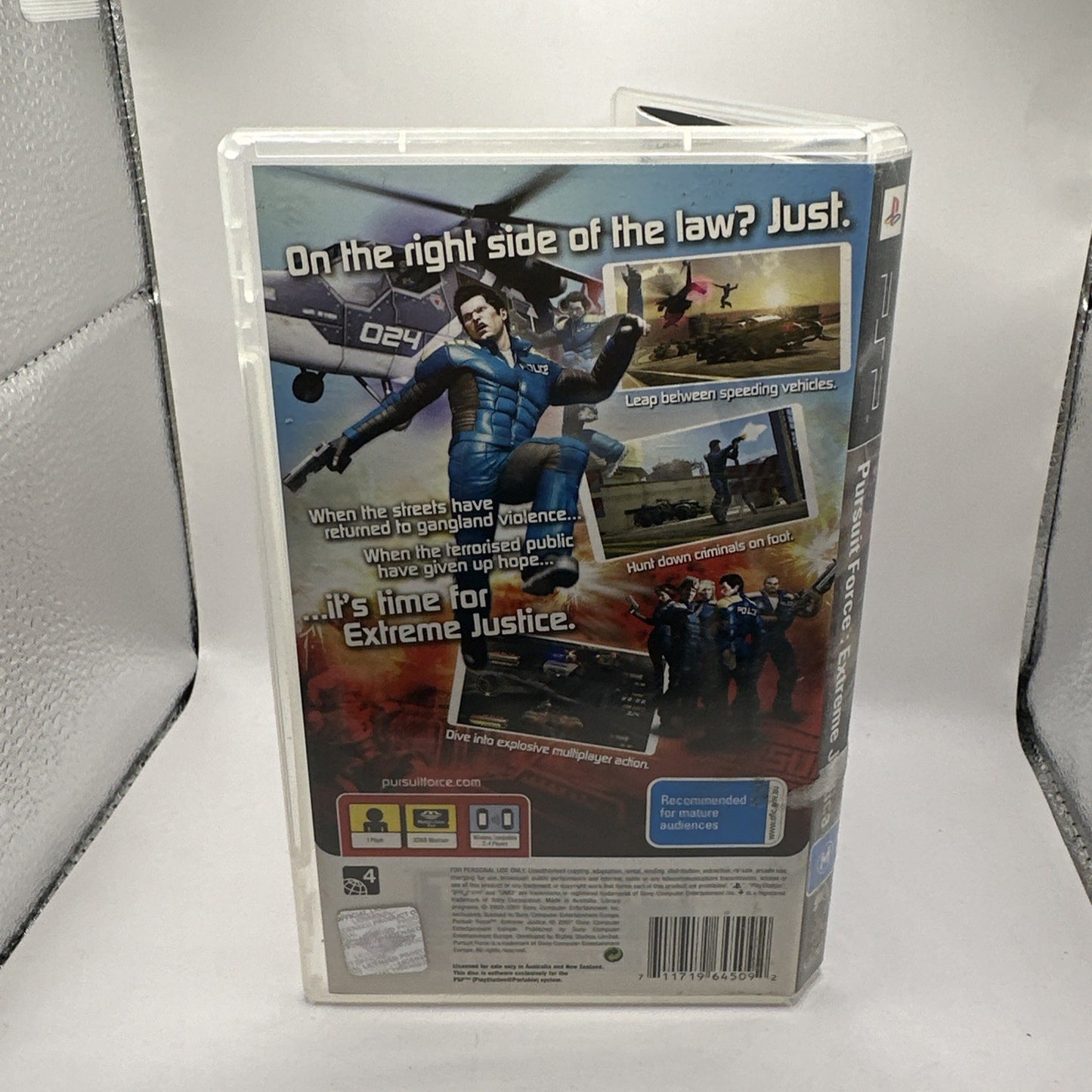 Pursuit Force: Extreme Justice • Playstation Portable PSP Game + Manual (2007)