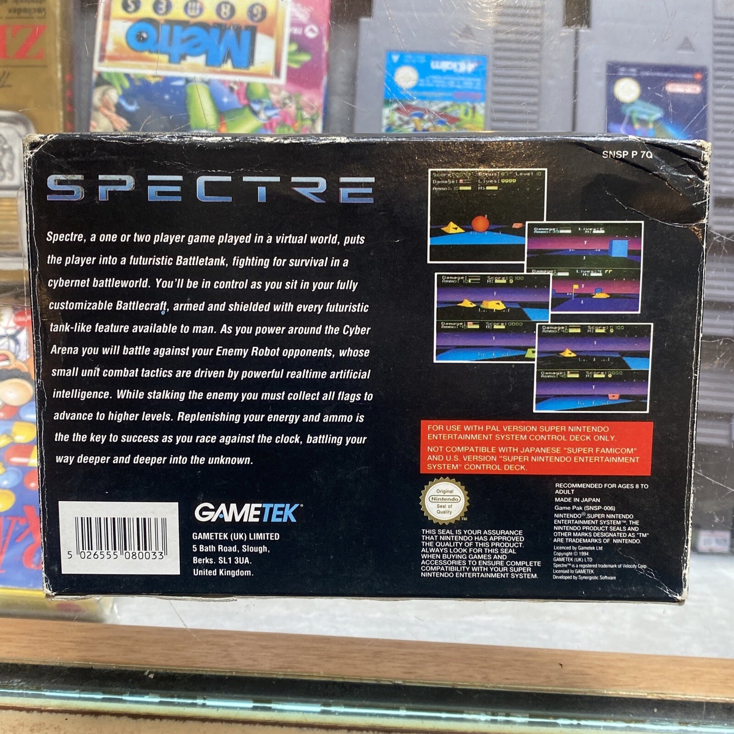 Spectre Super Nintendo Game PAL (1994) Boxed + Manual Complete SNES In Box