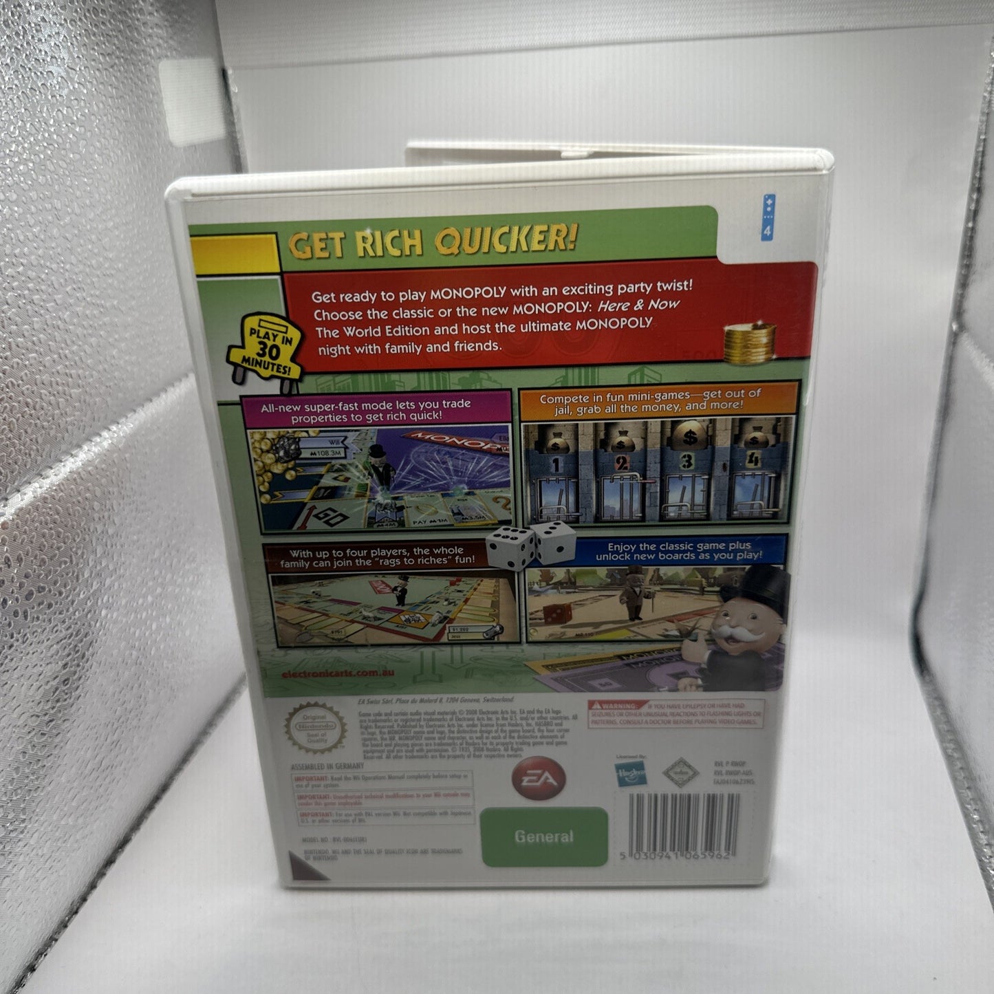 Monopoly • Nintendo Wii Game + Manual (2008) PAL AUS • Hasbro EA • Complete