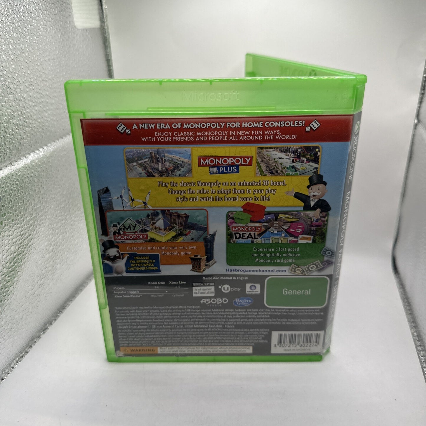 Monopoly Family Fun Pack • Xbox One Game + Manual (2014) PAL AUS • Complete CIB