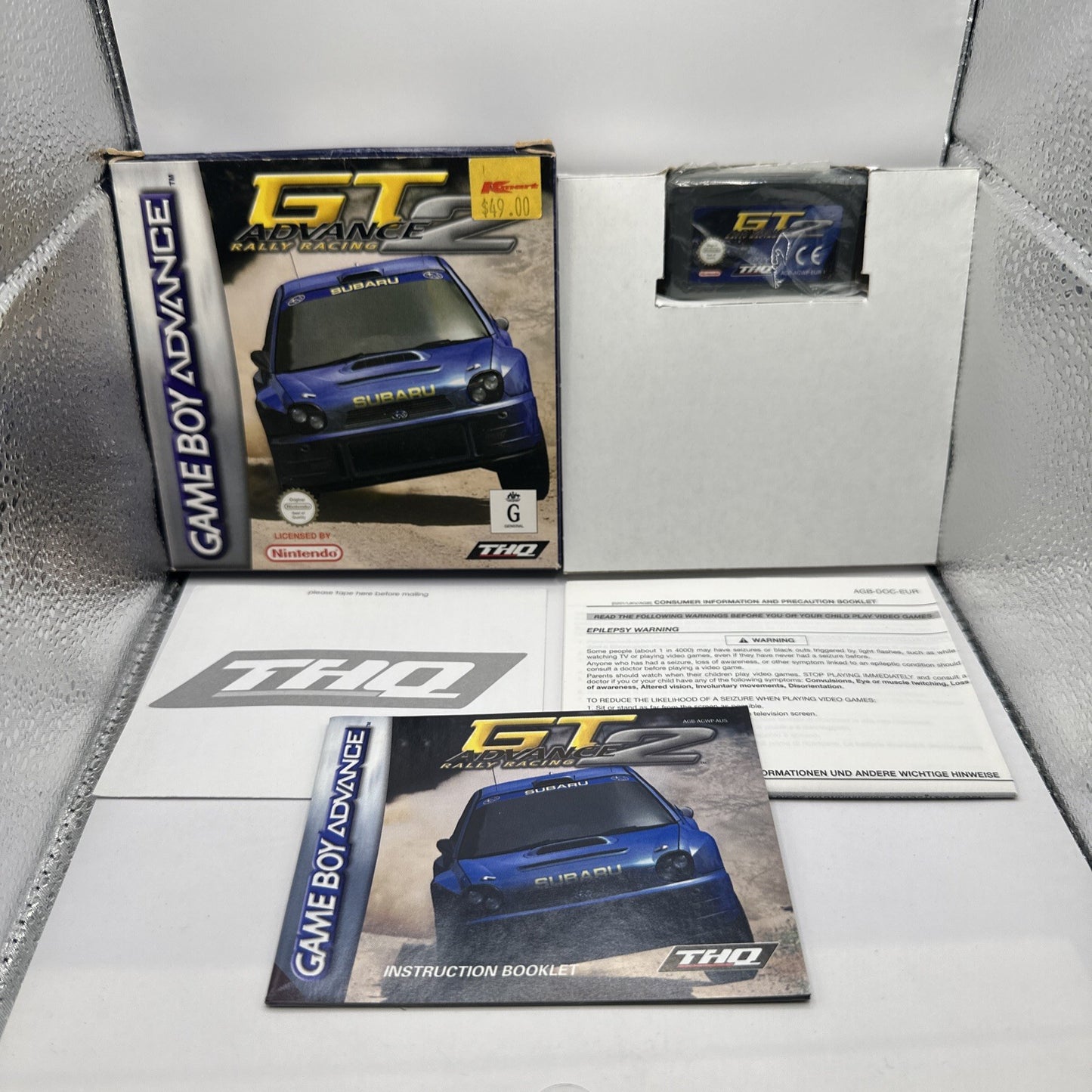 GT Advance 2: Rally Racing • Game Boy Advance GBA (2002) THQ Boxed Complete AUS