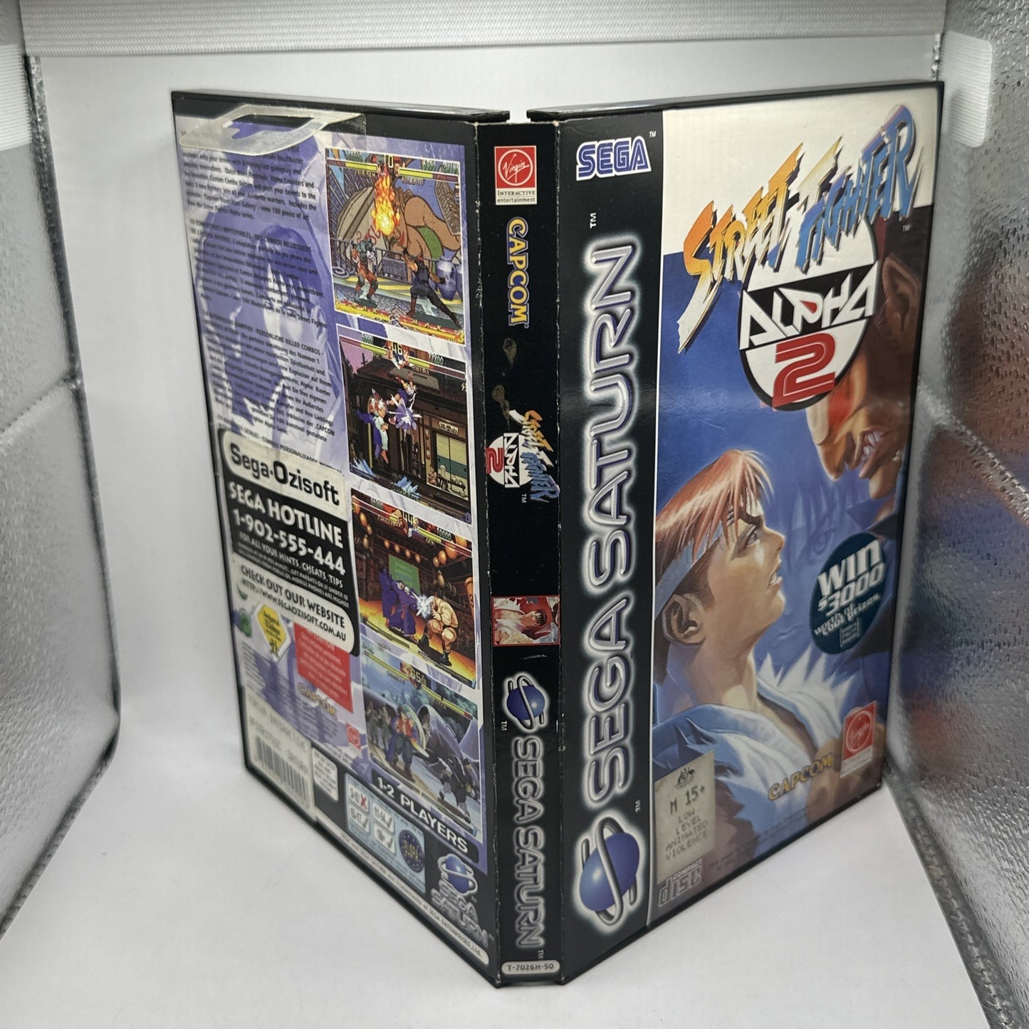 Street Fighter Alpha 2 • Sega Saturn Game + Manual PAL (1996) Complete • Capcom