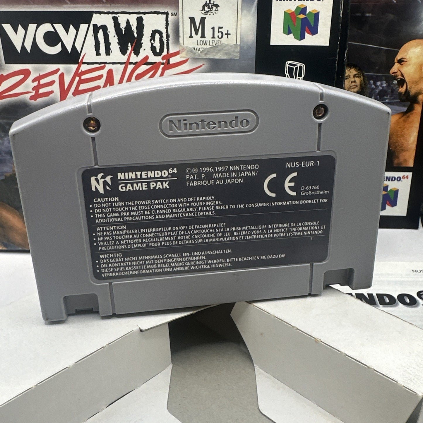 WCW NWO Revenge • Nintendo 64 N64 Game PAL 1998 THQ WWE Complete Boxed + Manual