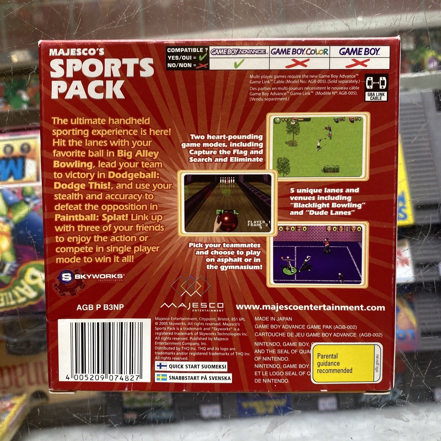 Majesco's Sport Pack 3 Games In One Gameboy Advance Game + Manual BOXED GBA
