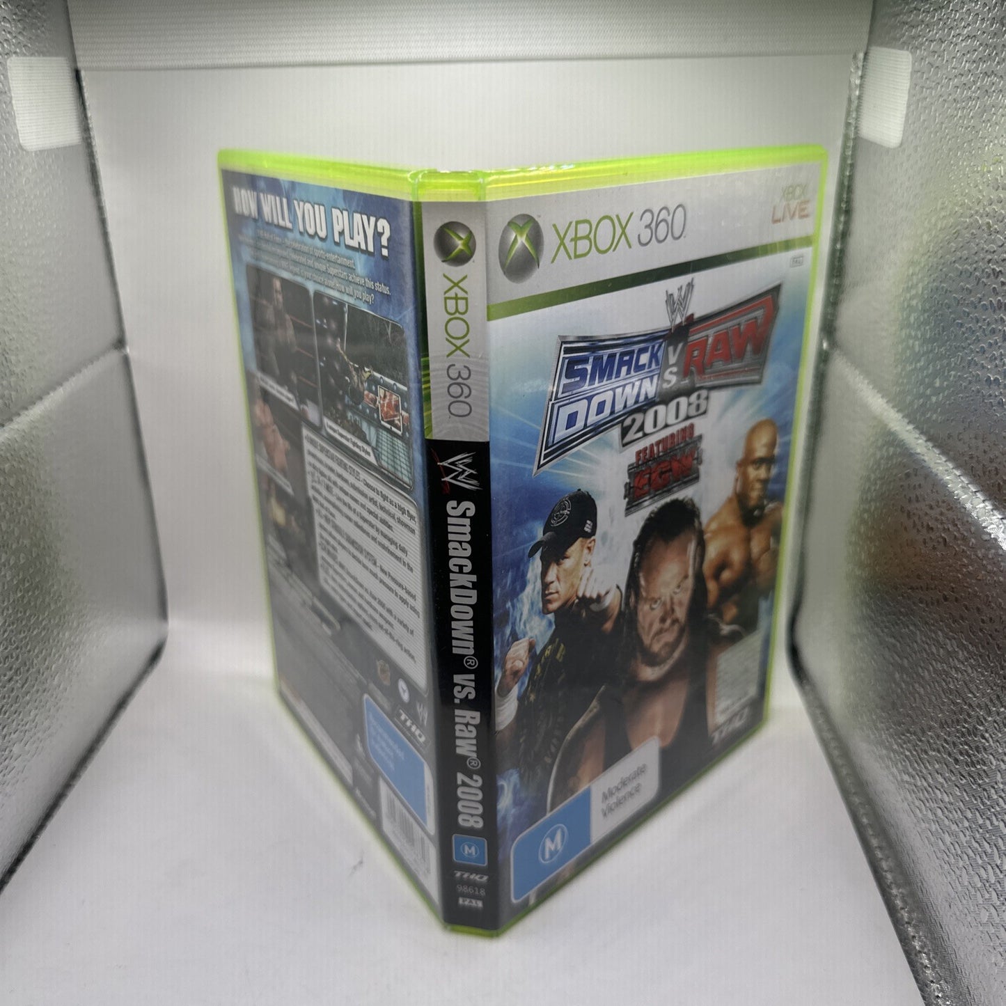 WWE Smackdown VS Raw 2008 • Xbox 360 Game + Manual PAL AUS Complete • Wrestling