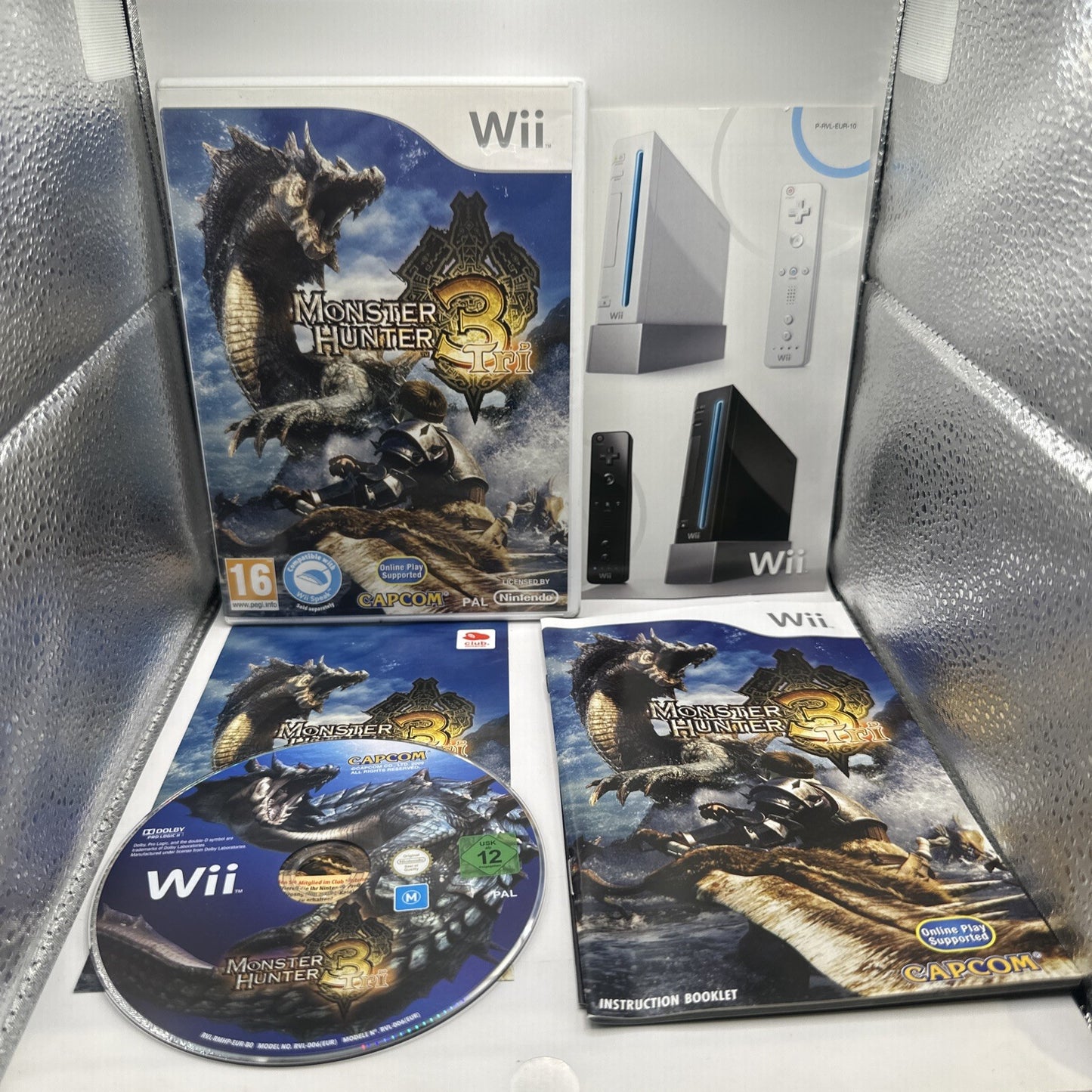 Monster Hunter 3 Tri • Nintendo Wii Game + Manual (2009) Complete CIB • Capcom