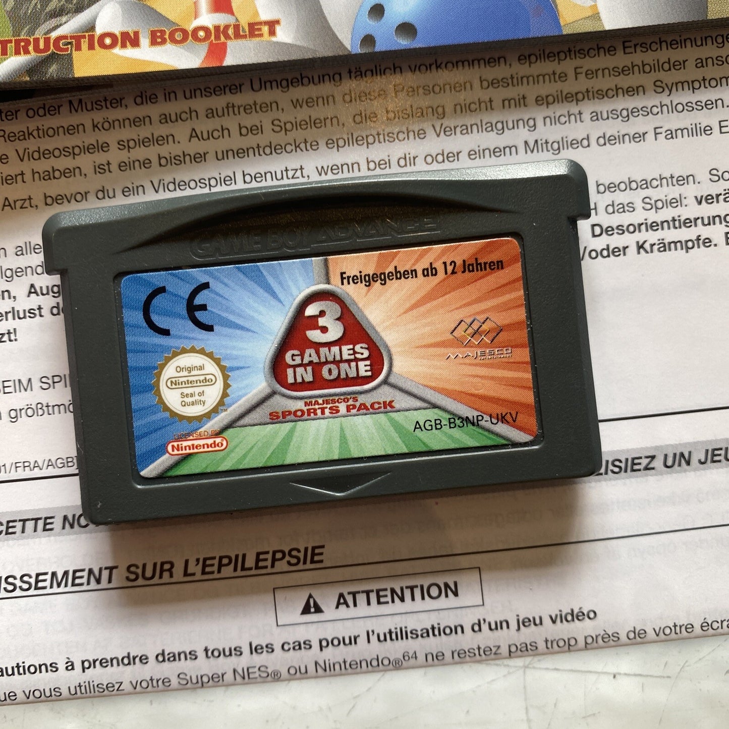 Majesco's Sport Pack 3 Games In One Gameboy Advance Game + Manual BOXED GBA