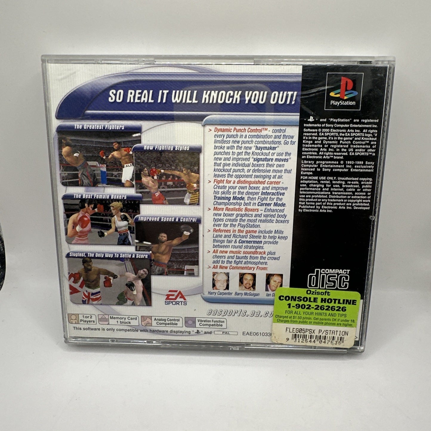Knockout Kings 2001 • PlayStation 1 PS1 Game + Manual Complete EA Sports Boxing