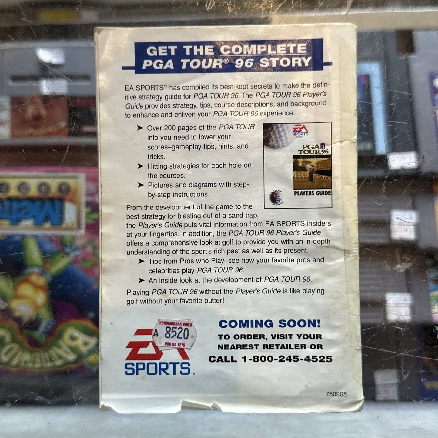 PGA Tour 96 • SEGA Genesis Game + Manual (1996) EA Sports Golf • Ex-Rental • CIB
