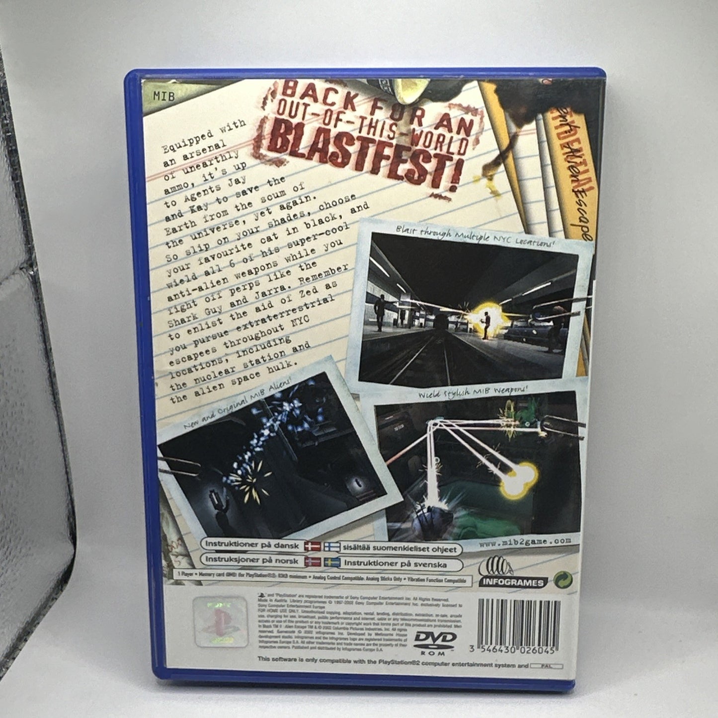 Men In Black II: Alien Escape • PlayStation 2 PS2 Game + Manual (2002) PAL MIB 2