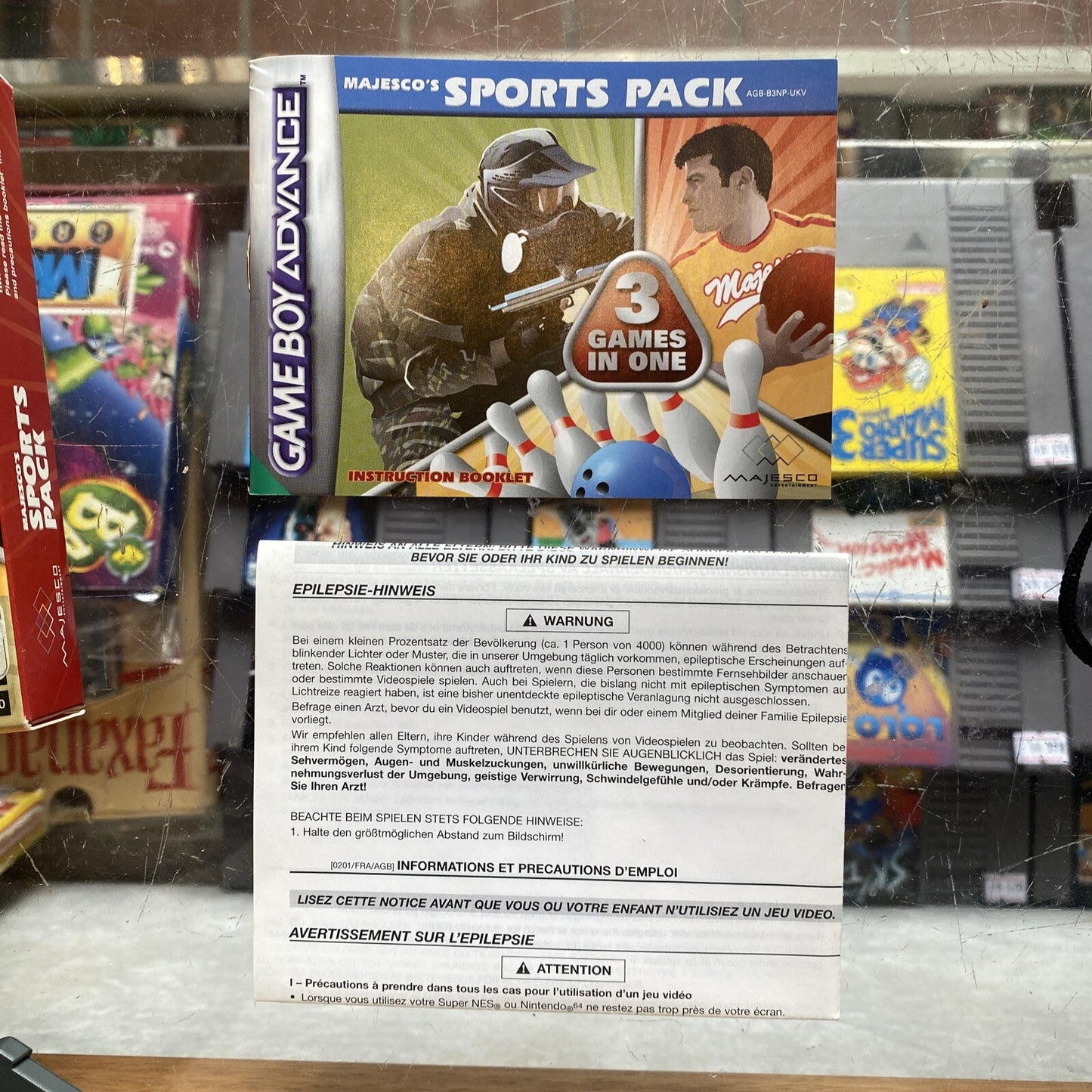 Majesco's Sport Pack 3 Games In One Gameboy Advance Game + Manual BOXED GBA