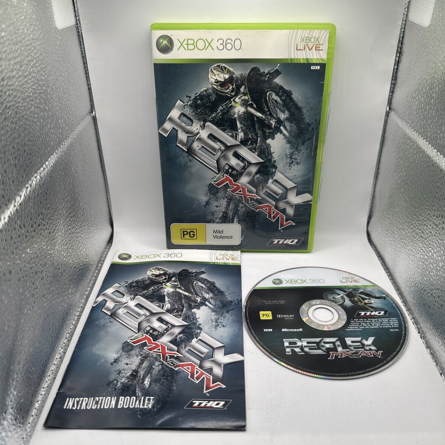 MX Vs ATV Reflex • Xbox 360 Game + Manual (2009) PAL AUS Complete THQ Motocross