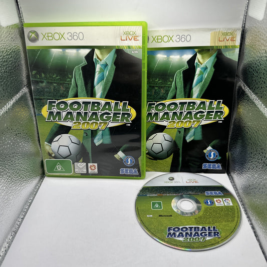 Football Manager 2007 • Xbox 360 Game + Manual PAL AUS • SEGA Soccer • Complete