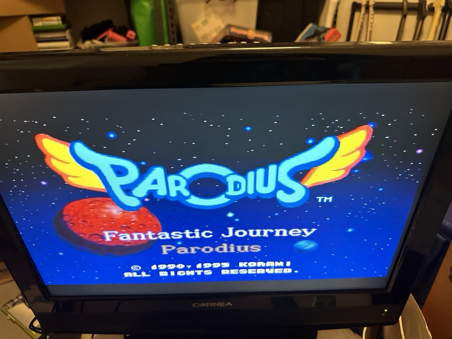 Parodius • Sega Saturn Game + Manual PAL (1996) Complete CIB • Cute ‘Em Up Shmup