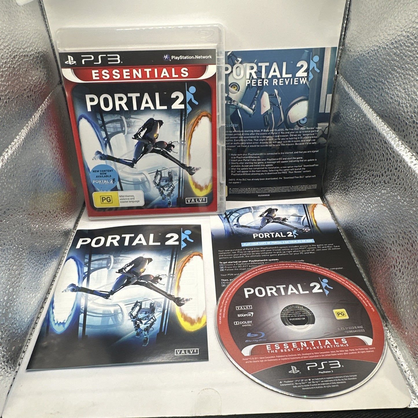 Portal 2 • PlayStation 3 PS3 Game + Manual (2011) AUS Complete CIB • Valve Games