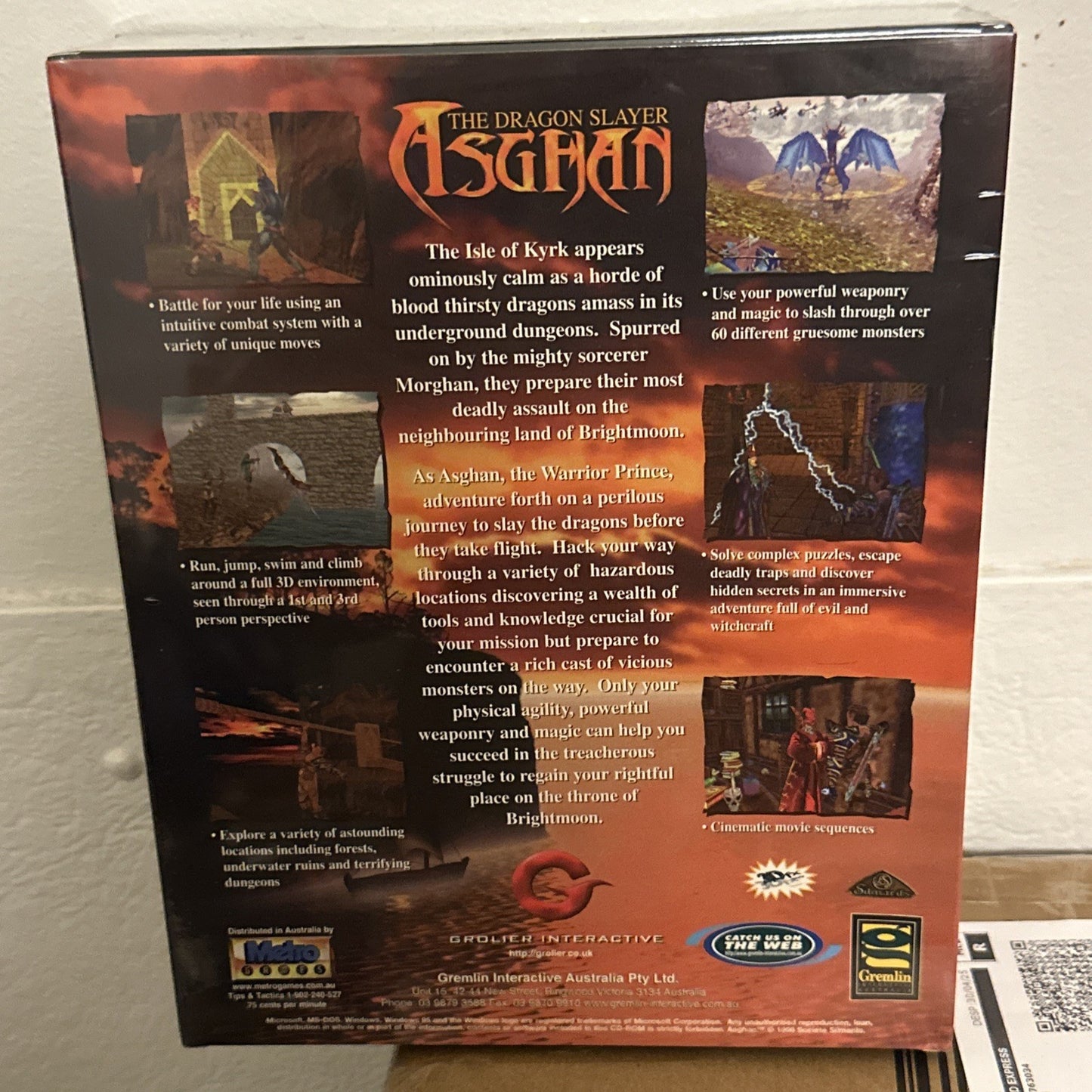 The Dragon Slayer Asghan • Big Box PC Game BRAND NEW/SEALED Boxed Windows 98/95