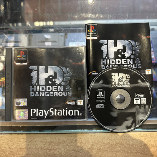 HIDDEN & DANGEROUS • Sony PlayStation 1 PS1 Game + Manual (2001) PAL • Complete