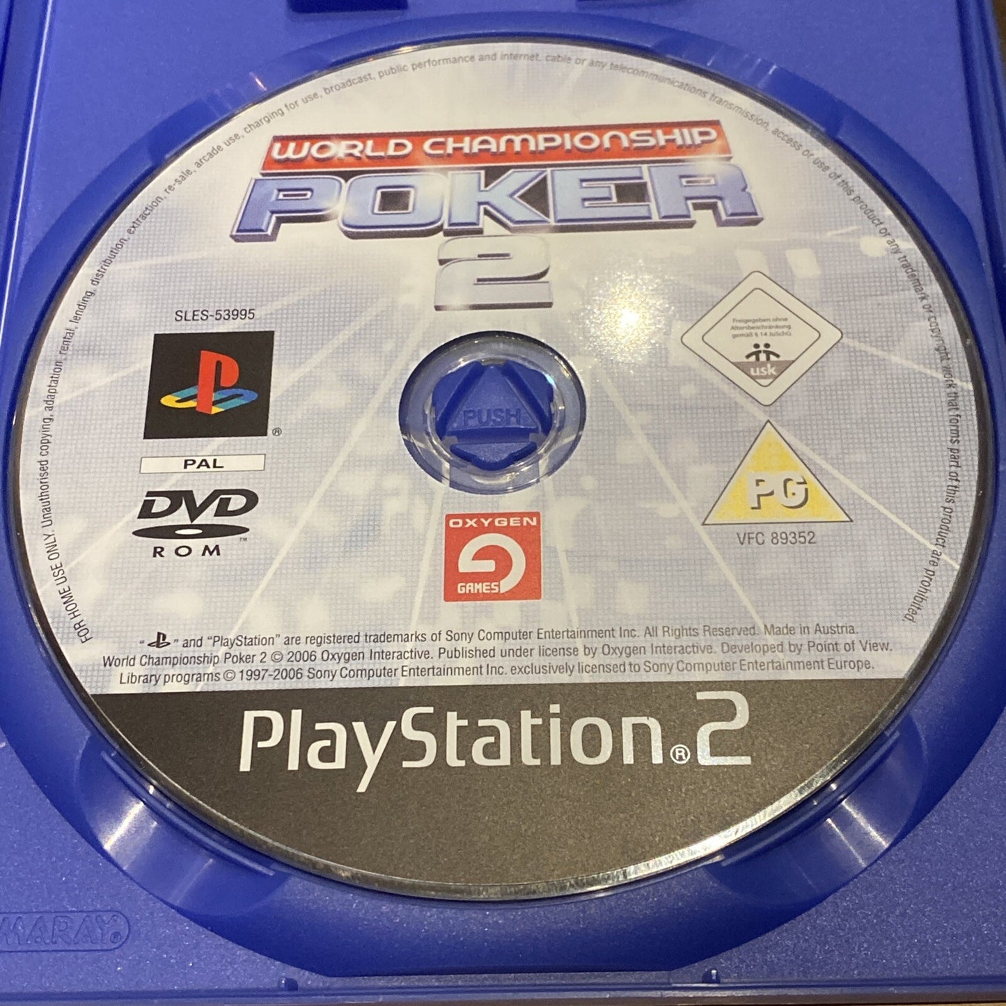 World Championship Poker 2 PS2 Game PAL (2006) PlayStation 2 Gambling Games