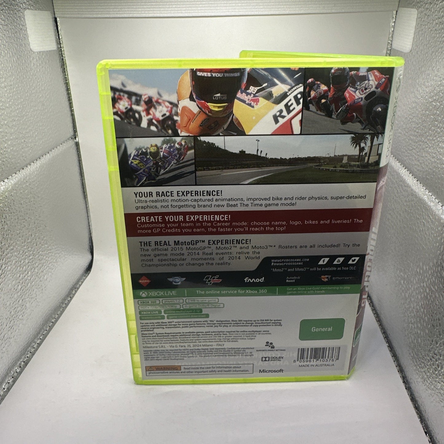 MotoGP 15 • Xbox 360 Game (2015) PAL AUS • Complete • Motorcycle Racing Moto GP