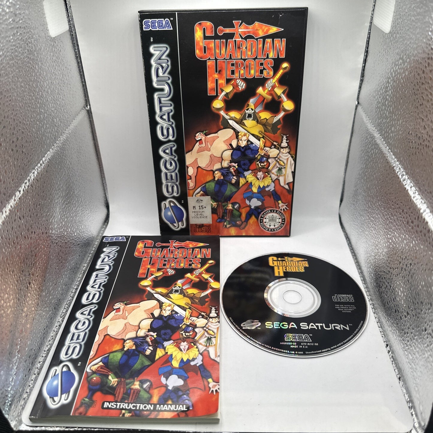 Guardian Heroes • Sega Saturn Game + Manual (1996) PAL • Complete CIB Beat Em Up