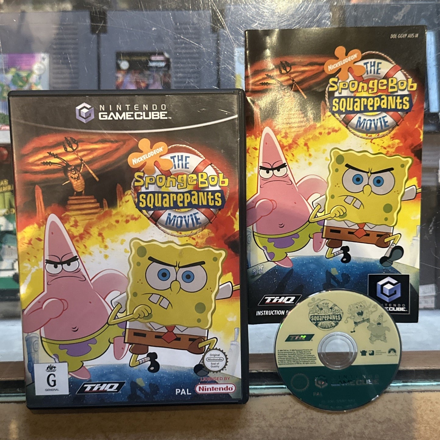 The SpongeBob SquarePants Movie Nintendo Gamecube Game + Manual THQ 2002 AUS PAL