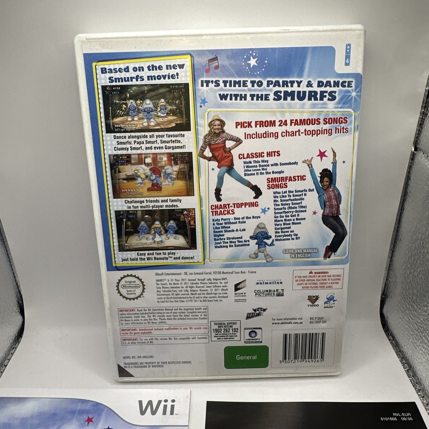 The Smurfs Dance Party • Nintendo Wii Game + Manual (2011) PAL AUS • Complete