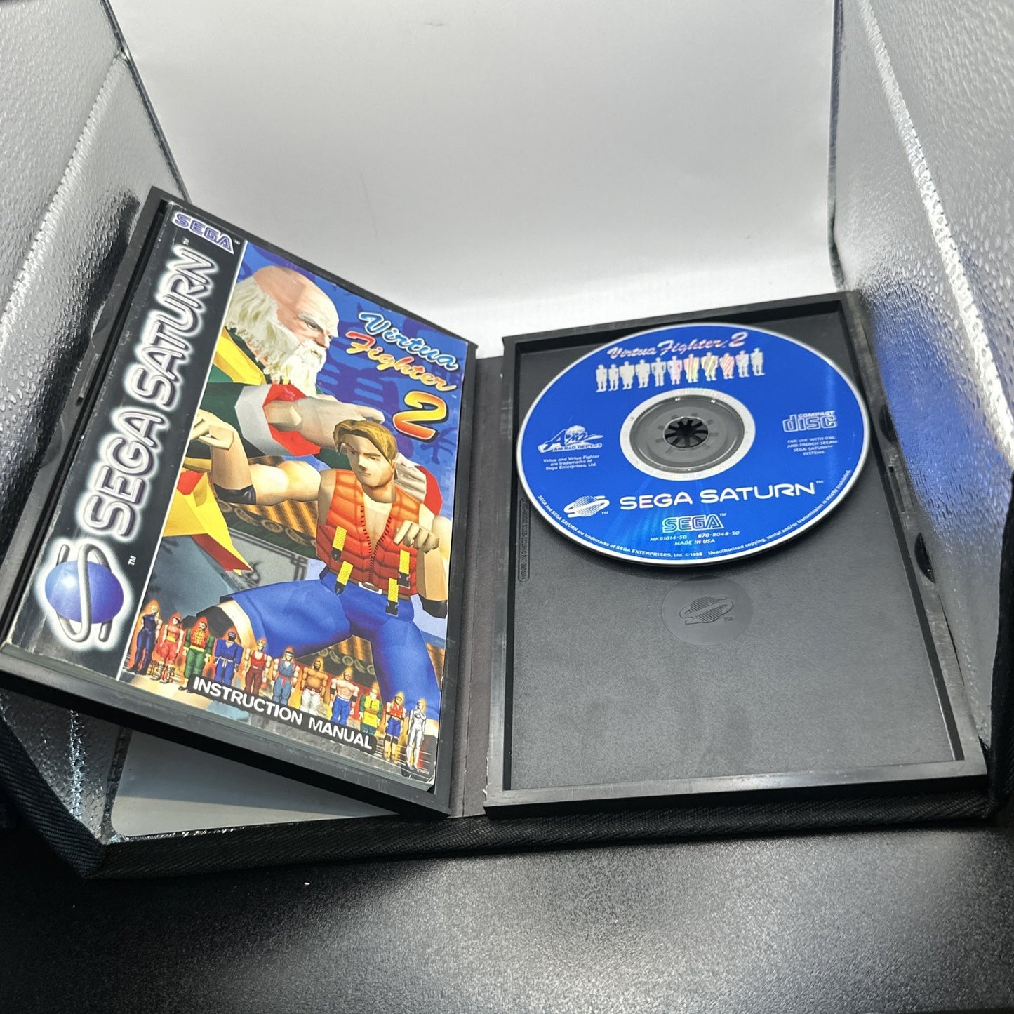 Virtua Fighter 2 • Sega Saturn Game + Manual PAL (1995) Complete CIB • Fighting